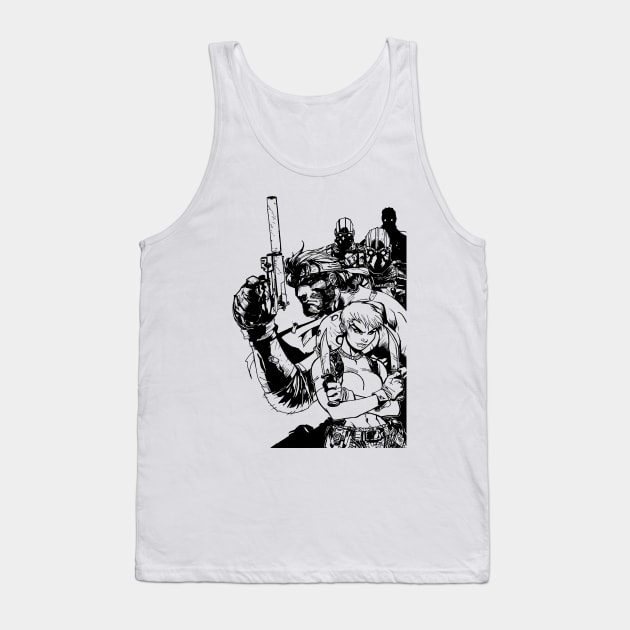 metal gear solid Tank Top by black and white prints